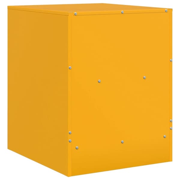 vidaXL Yöpöydät 2 kpl sinapinkeltainen 34,5x39x44 cm teräs