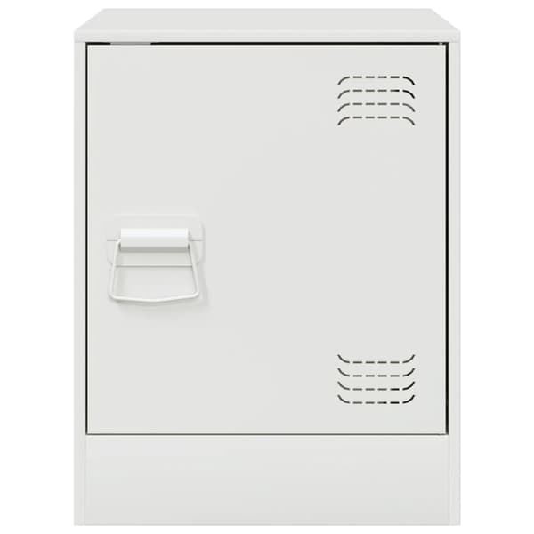 vidaXL Nattbord 2 stk hvit 34,5x39x44 cm stål