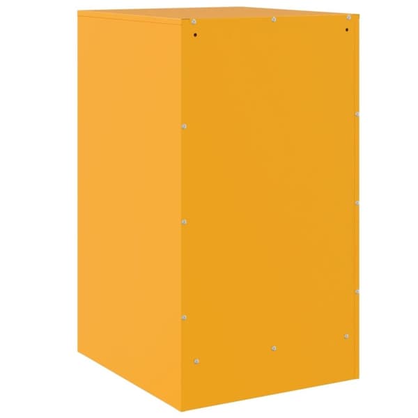 vidaXL Yöpöydät 2 kpl sinapinkeltainen 34,5x39x62 cm teräs