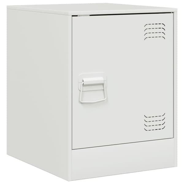 vidaXL sengeborde 2 stk. 34,5x39x44 cm stål hvid