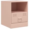 Miniatyrbillede 7 af 11: vidaXL sengeborde 2 stk. 34,5x39x44 cm stål lyserød