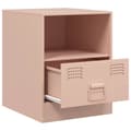 Miniatyrbillede 8 af 11: vidaXL sengeborde 2 stk. 34,5x39x44 cm stål lyserød