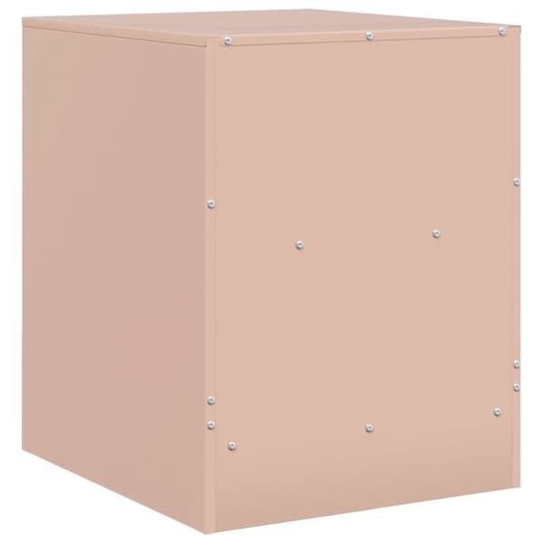 vidaXL sengeborde 2 stk. 34,5x39x44 cm stål lyserød