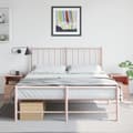 Miniatyrbillede 2 af 11: vidaXL sengeborde 2 stk. 34,5x39x44 cm stål lyserød