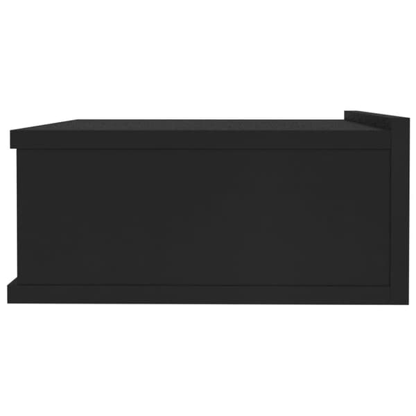 The Living Store svævende natborde 2 stk. 40 x 30 x 15 cm spånplade sort - Natborde