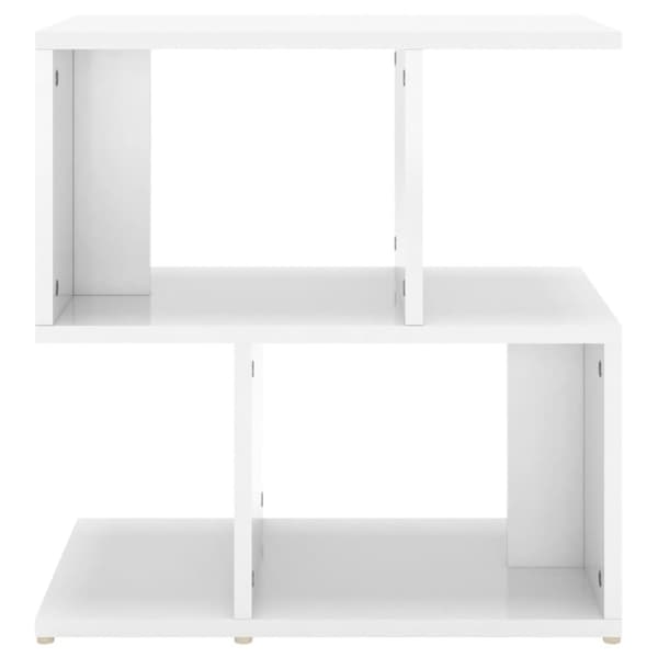 The Living Store Yöpöydät 2 kpl korkeakiilto valk. 50x30x51,5 cm tekninen puu - Yöpöydät