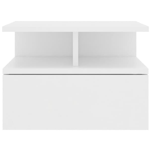 The Living Store svævende natborde 2 stk. 40 x 31 x 27 cm spånplade hvid - Natborde