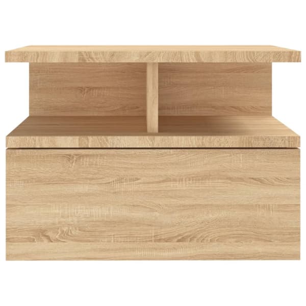 The Living Store svævende natborde 2 stk. 40 x 31 x 27 cm spånplade sonoma-eg -  Natborde