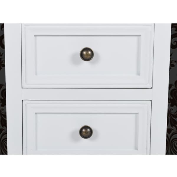 The Living Store sengeborde 2 stk. med 2 skuffer MDF hvid -  Natborde