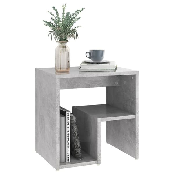 The Living Store Yöpöydät 2 kpl betoninharmaa 40x30x40 cm tekninen puu -  Yöpöydät