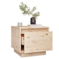 Miniatyrbild 4 av 9: The Living Store Sängbord 35x34x32 cm massiv furu -  Nattduksbord