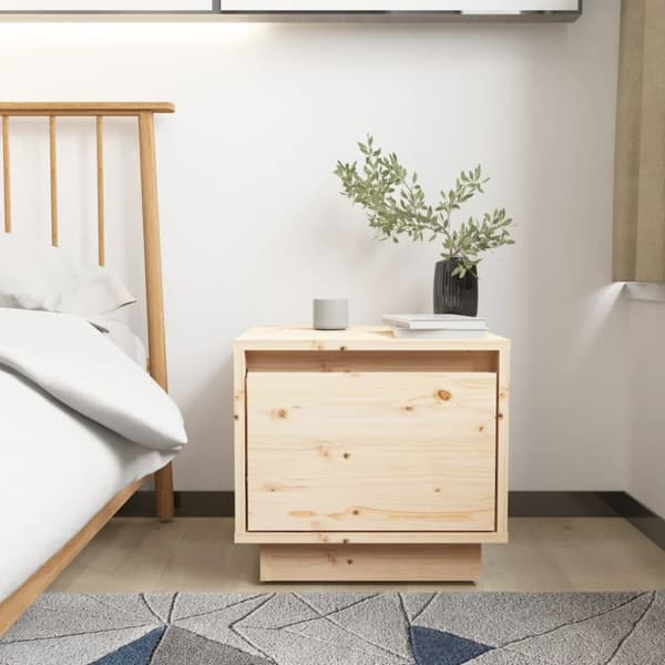The Living Store Sängbord 35x34x32 cm massiv furu - Nattduksbord