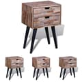 Miniatyrbild 1 av 10: The Living Store Sängbord med 2 lådor massiv återvunnen teak -  Nattduksbord