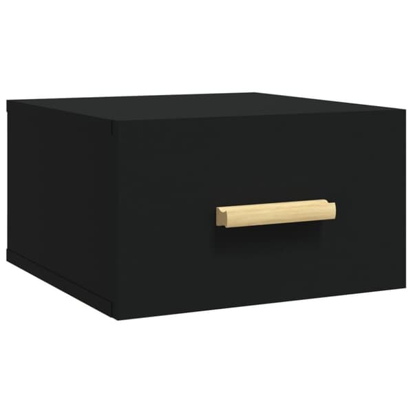 The Living Store væghængt sengebord 35x35x20 cm sort -  Natborde