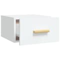 Miniatyrbild 7 av 10: The Living Store Väggmonterat sängbord vit 35x35x20 cm -  Nattduksbord