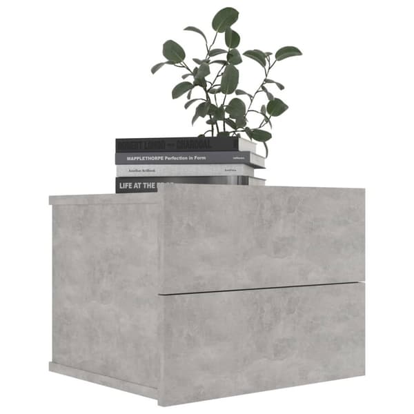 The Living Store sengeskab 40x30x30 cm spånplade betongrå -  Natborde