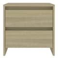 Miniatyrbillede 4 af 9: The Living Store sengebord 45x34,5x44,5 cm konstrueret træ sonoma-eg -  Natborde