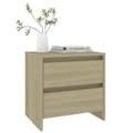Miniatyrbillede 7 af 9: The Living Store sengebord 45x34,5x44,5 cm konstrueret træ sonoma-eg -  Natborde