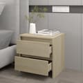 Miniatyrbillede 8 af 9: The Living Store sengebord 45x34,5x44,5 cm konstrueret træ sonoma-eg -  Natborde