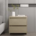 Miniatyrbillede 2 af 9: The Living Store sengebord 45x34,5x44,5 cm konstrueret træ sonoma-eg -  Natborde