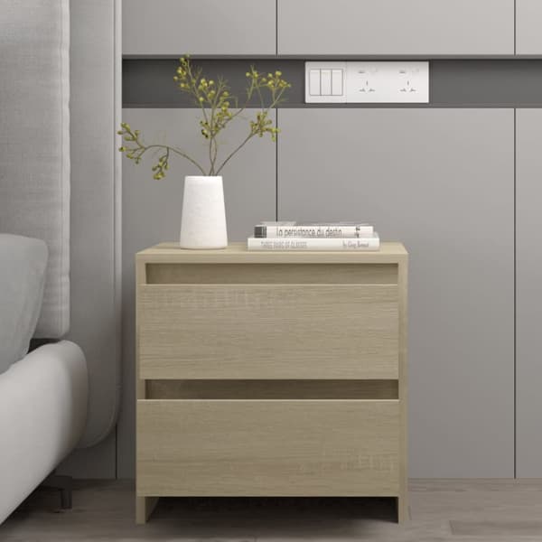 The Living Store sengebord 45x34,5x44,5 cm konstrueret træ sonoma-eg -  Natborde