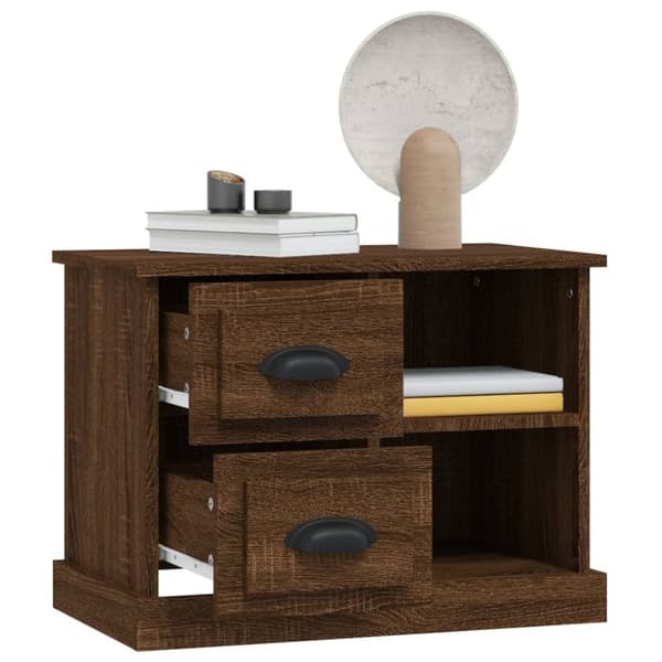 The Living Store sengebord 60x35,5x45 cm brun egetræsfarve - Natborde