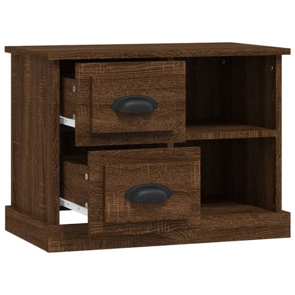 The Living Store sengebord 60x35,5x45 cm brun egetræsfarve - Natborde