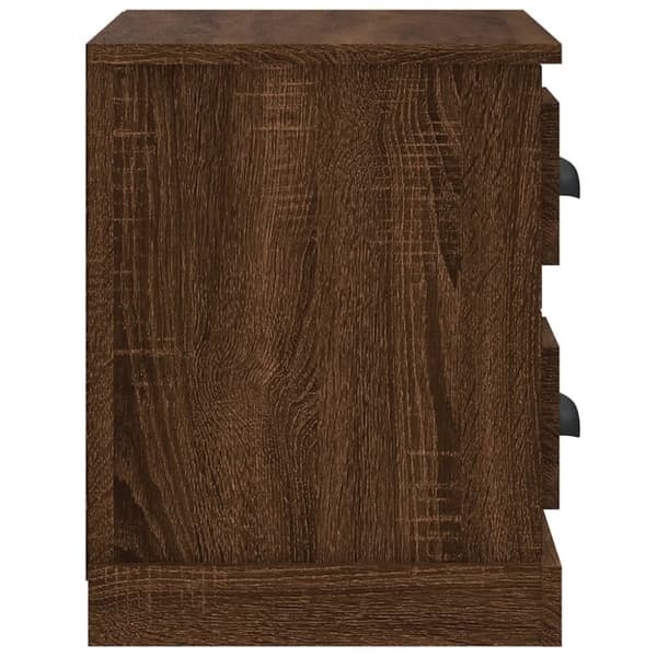The Living Store sengebord 60x35,5x45 cm brun egetræsfarve - Natborde
