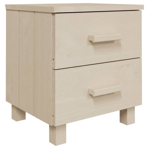 The Living Store sengeskab HAMAR 2 stk. 40x35x44,5 cm fyrretræ honningfarvet - Natborde