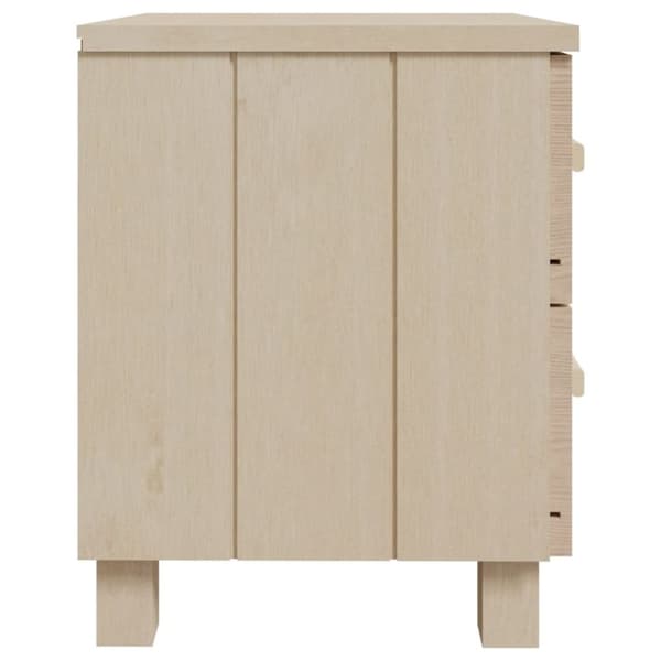 The Living Store sengeskab HAMAR 2 stk. 40x35x44,5 cm fyrretræ honningfarvet -  Natborde
