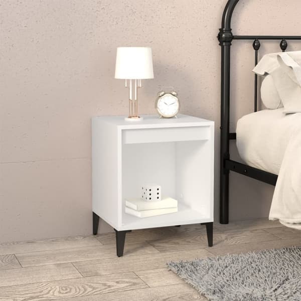 The Living Store sengeborde 2 stk. 40x35x50 cm hvid -  Natborde