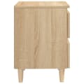 Pikkukuva 6 / 11: The Living Store Yöpöydät täysmäntyiset jalat 2 kpl Sonoma tammi 40x35x50 cm -  Yöpöydät