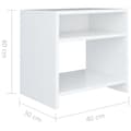 Miniatyrbild 8 av 8: The Living Store Sängbord 2 st vit 40x30x40 cm konstruerat trä -  Nattduksbord