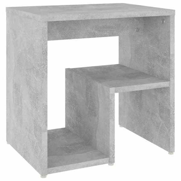 The Living Store Sängbord betonggrå 40x30x40 cm konstruerat trä - Nattduksbord