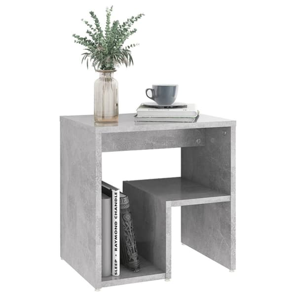 The Living Store Sängbord betonggrå 40x30x40 cm konstruerat trä - Nattduksbord