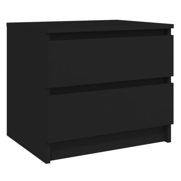 The Living Store sengeskabe 2 stk. 50x39x43,5 cm spånplade sort - Natborde