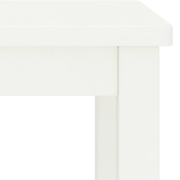 The Living Store Sängbord vit 35x30x47 cm massiv furu - Nattduksbord