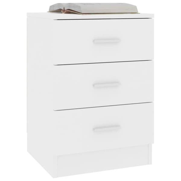 The Living Store sengeborde 2 stk. 38x35x56 cm konstrueret træ hvid -  Natborde