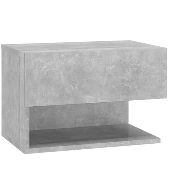 The Living Store væghængt sengebord betongrå -  Natborde