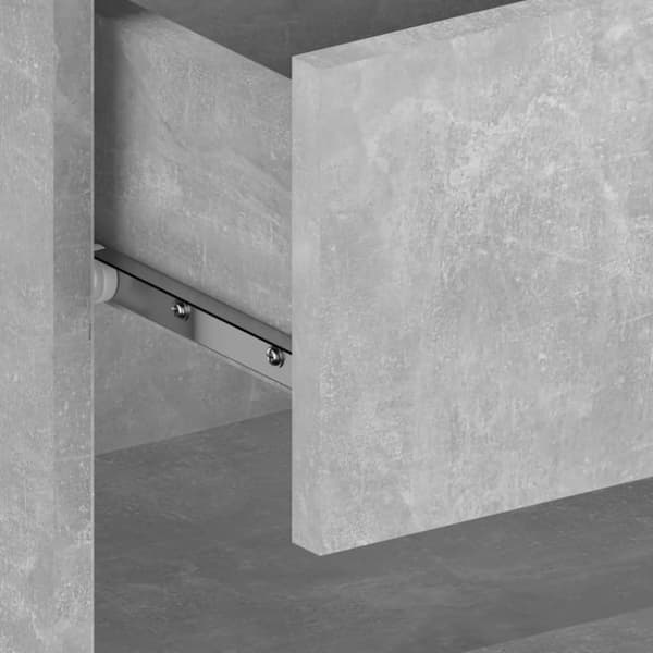 The Living Store væghængt sengebord betongrå -  Natborde