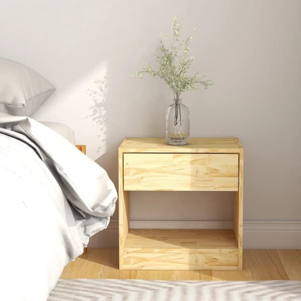 The Living Store Sängbord 40x31x40 cm massiv furu - Nattduksbord