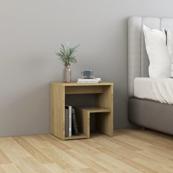 The Living Store sengeskab 40x30x40 cm konstrueret træ sonoma-eg - Natborde