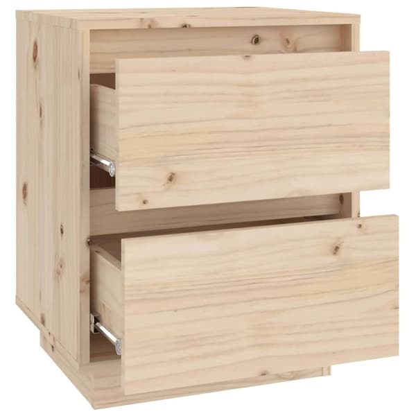The Living Store sengeborde 2 stk. 40x35x50 cm massivt fyrretræ -  Natborde