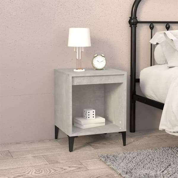 The Living Store Sängbord 2 st betonggrå 40x35x50 cm - Nattduksbord