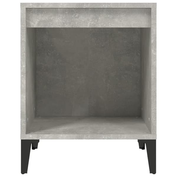 The Living Store Sängbord 2 st betonggrå 40x35x50 cm - Nattduksbord