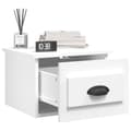 Miniatyrbild 5 av 11: The Living Store Väggmonterade sängbord vit 41,5x36x28 cm -  Nattduksbord