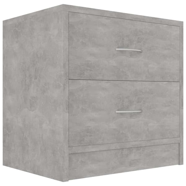 The Living Store sengebord 40x30x40 cm konstrueret træ betongrå -  Natborde