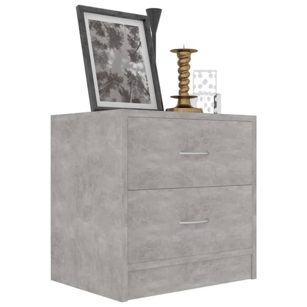 The Living Store sengebord 40x30x40 cm konstrueret træ betongrå -  Natborde