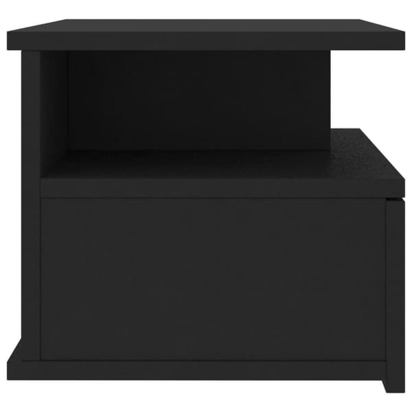 The Living Store svævende natborde 2 stk. 40 x 31 x 27 cm spånplade sort -  Natborde