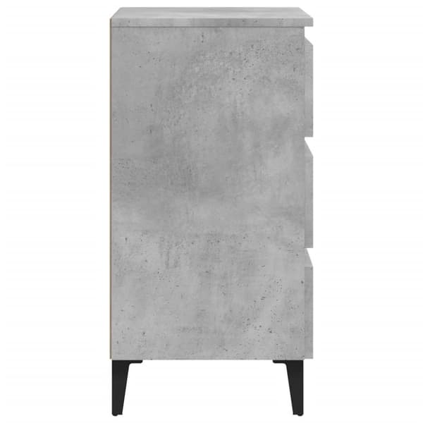 The Living Store sengeskab m. metalben 40x35x69 cm betongrå - Natborde